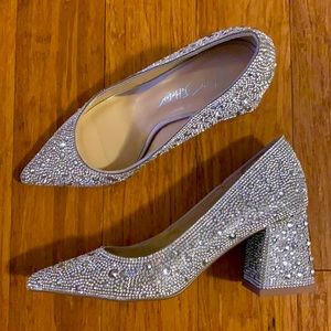 Betsey Johnson AVERI rhinestone block heels